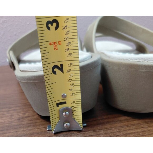 Crocs Patricia Wedge Sandals Womens Size 9 Brown Open Toe Comfort Shoes Rubber - Picture 4 of 8